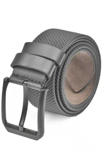 DeepSEA 4,5 cm Kare Desenli Suni Deri Siyah Tokalı Kemer 2502645 - Resim 3