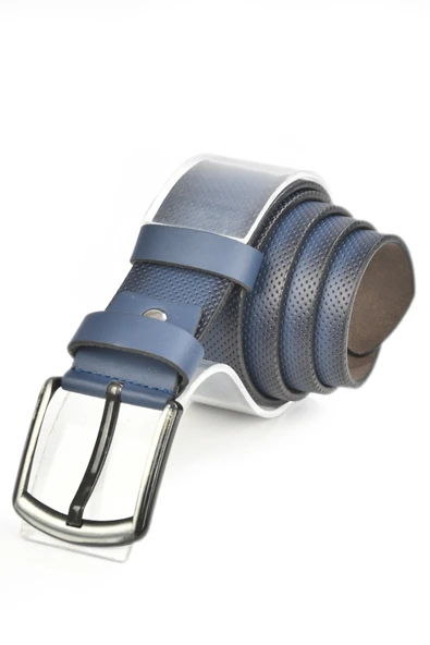 DeepSEA 4,5 cm Eninde Nokta Desenli Suni Deri Kot Kemer 2402608 - Resim 4