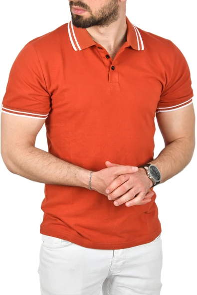 DeepSEA Slim Fit Pamuklu Kumaş Polo Yaka Tişört Nefes Alan Dar Kesim Kıvrılmaz Yaka Tişört 2503021 - 5