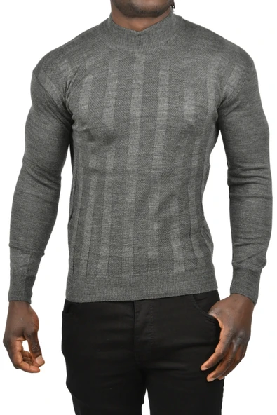 DeepSEA Çizgi Desenli Yarım Balıkçı Yaka Triko Boğazlı Kazak 2505513 - Resim 7