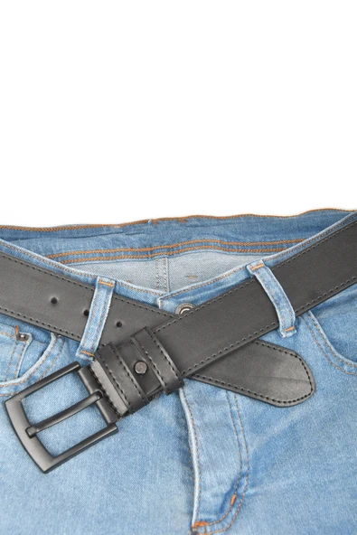 DeepSEA 4,5 cm Eninde Siyah Tokalı Suni Deri Kot Kemeri 2502647 ürün görseli