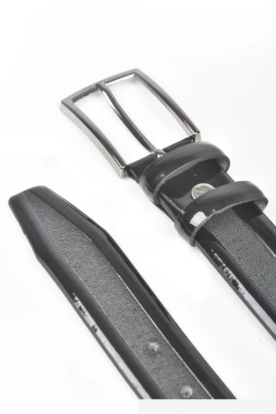 DeepSEA 3,5 cm Lazer İşlemeli Rugan Klasik Suni Deri Kemer 2402629 - Resim 8