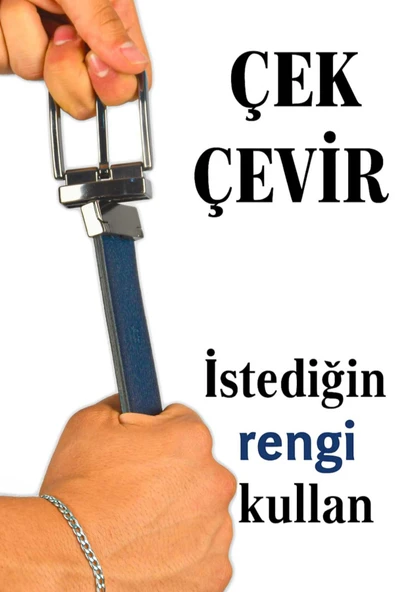 DeepSEA Çift Taraflı Hakiki Deri Spor Kemer Dönen Tokalı 4 cm  Orjinal Deri Kemer 2502630 - Resim 7