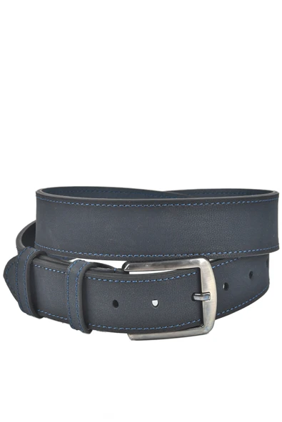 DeepSEA 4 cm Eninde Suni Deri Kemer Yanları Dikişli Spor Kemer 2502652 - Resim 2