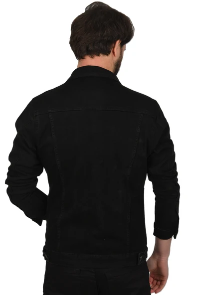 DeepSEA Likralı Slim Fit Kot Mont Jean Ceket 2304001 - 6