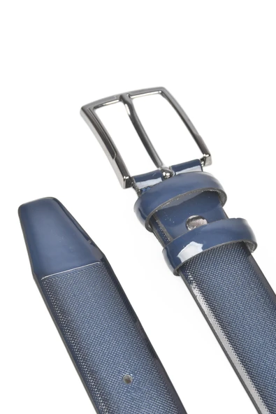 DeepSEA Erkek Nokta Desenli 3,5 cm Rugan Klasik Suni Deri Erkek Kemer 2104486 - Resim 8