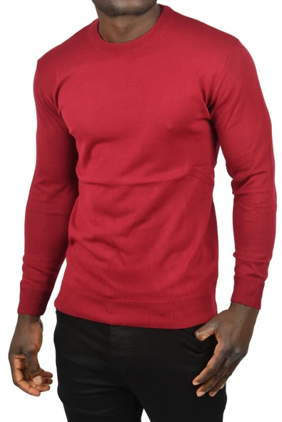 DeepSEA Bisiklet Yaka Triko Dar Kalıp  Tüylenmeyen Kazak 2505499 - Resim 4