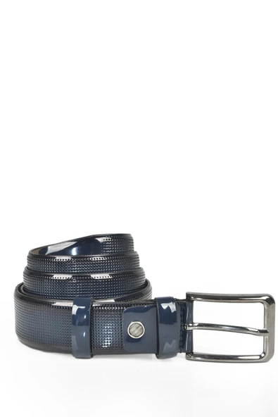 DeepSEA Lazer İşlemeli İnce Klasik Parlak Suni Deri Kemer 2402627 ürün görseli