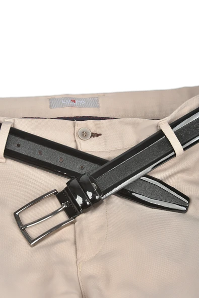 DeepSEA 3,5 cm Lazer İşlemeli Rugan Klasik Suni Deri Kemer 2402629 - Resim 6