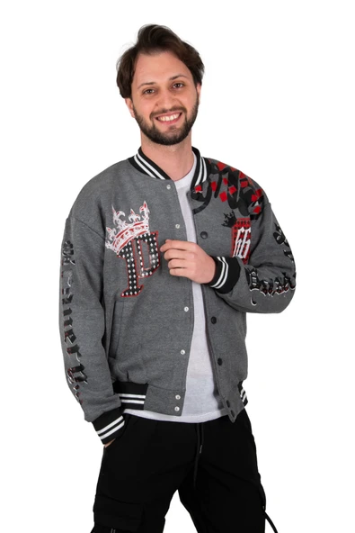 DeepSEA Kolları Önü ve Arkası Baskılı Üç İplik Çıtçıtlı Kolej Mont 2304764 ürün görseli