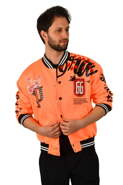 DeepSEA Kolları Önü ve Arkası Baskılı Üç İplik Çıtçıtlı Kolej Mont 2304764 - Resim 11