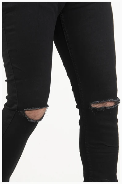 DeepSEA Dizleri Yırtık Likralı Slim Fit Erkek Kot Pantolon 1902114 - Resim 6