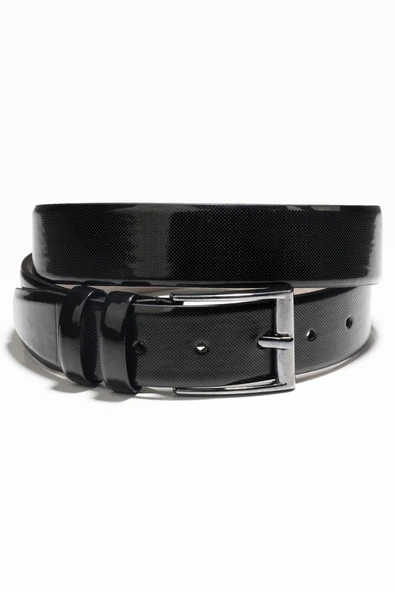 DeepSEA Erkek Nokta Desenli 3,5 cm Rugan Klasik Suni Deri Erkek Kemer 2104486 - Resim 2