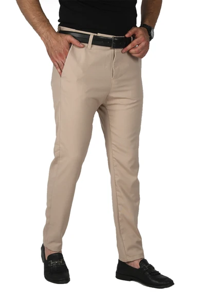 DeepSEA İtalyan Kesim Tüylenmez Likralı Spor Pantolon Esnek Kumaş Bilek Boy Boru Paça Klasik Pantolon 2502005 - 11