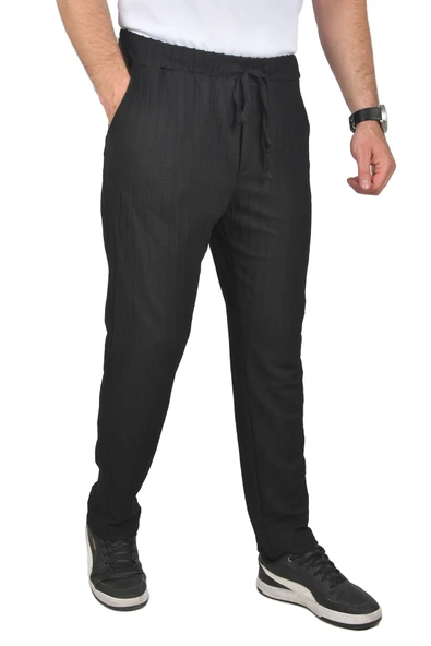 DeepSEA Rahat Kesim Örme Kumaş Beli Lastikli İnce Spor Pantolon 2502216 - Resim 2