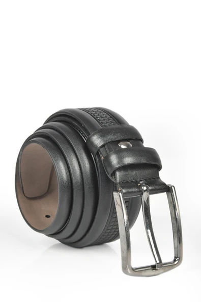 DeepSEA 3,5 cm Desenli Klasik Suni Deri Kemer 2402626 - Resim 2