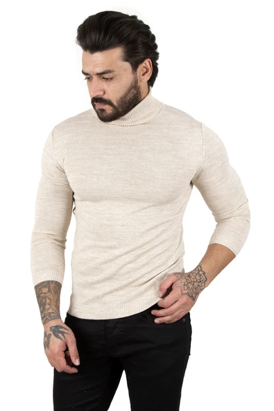 DeepSEA  Standart Fit Balıkçı Yaka Düz Kazak 2002292 - 9