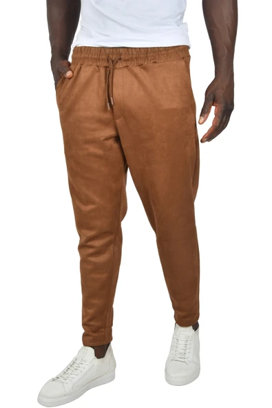 DeepSEA Beli Lastikli Bağcıklı Kırışmayan Süet Kumaş Rahat Kesim Dar Paça Spor Pantolon 2505556 ürün görseli