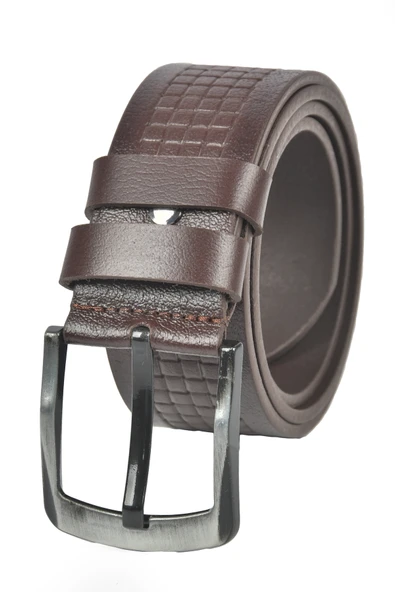 DeepSEA Hakiki Manda Derisi Kot Kemeri 4,5 cm Kare Desenli Spor Kot Kemeri 2502632 - Resim 9