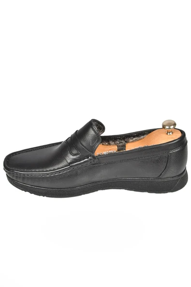 DeepSEA İçi Kürklü Ortopedik Taban Hakiki Deri Ayakkabı Loafer 2501008 - Resim 7