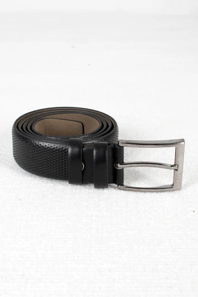 DeepSEA Desenli Klasik Kemer 3,5 cm Suni Deri Kemer 2000006 - Resim 3