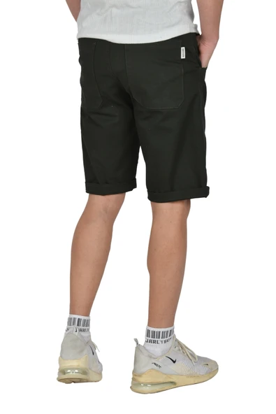 DeepSEA Yeni Sezon Yan Cep Fermuarlı Slim Fit Kargo Şort Kapri 2301613 - Resim 9