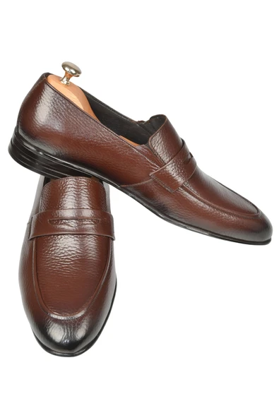 DeepSEA Desenli Hakiki Deri Klasik Ayakkabı Loafer 2501002 - 11