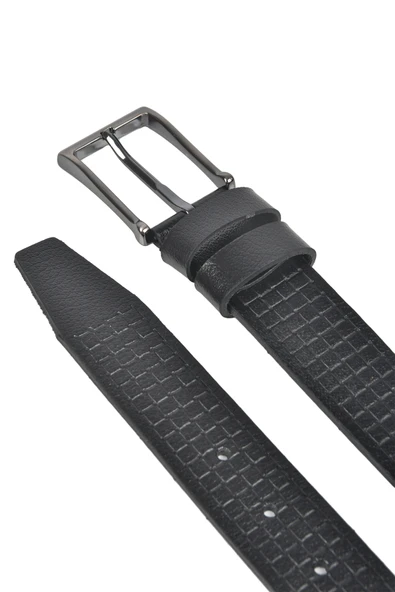 DeepSEA Hakiki Deri 3,5 cm Klasik Kemer Orjinal Deri Kemer 2502649 - Resim 4