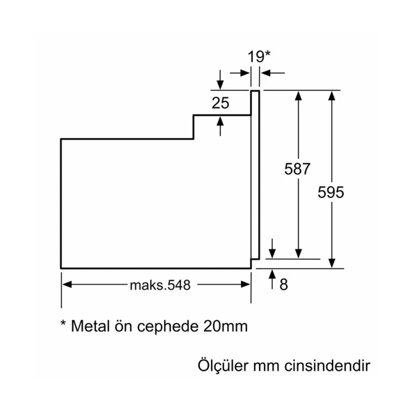 Bosch HBF514BB1T Siyah Ankastre Fırın - 7