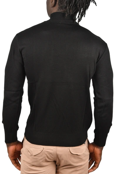 DeepSEA Çizgi Desenli Tüylenme Yapmayan Yarım Balıkçı Yaka Triko Kazak 2505501 - Resim 9