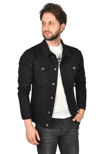 DeepSEA Slim Fit Likralı Kot Mont Jean Ceket 2201007 - 12