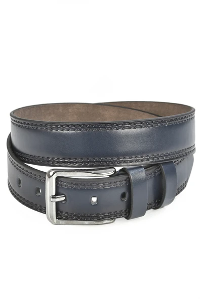 DeepSEA 4 cm Eninde Yanları Dikiş Nakışlı Mat Suni Deri Kemer 2402611 ürün görseli