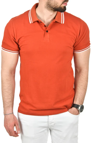 DeepSEA Slim Fit Pamuklu Kumaş Polo Yaka Tişört Nefes Alan Dar Kesim Kıvrılmaz Yaka Tişört 2503021 - 4