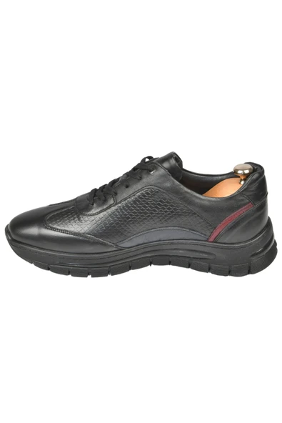 DeepSEA Desenli Bağcıklı Yüksek Taban Deri Spor Ayakkabı Casual Sneaker 2509994 - 7