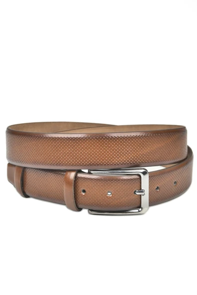 DeepSEA Desenli Klasik Kemer 3,5 cm Suni Deri Kemer 2000006 - Resim 5