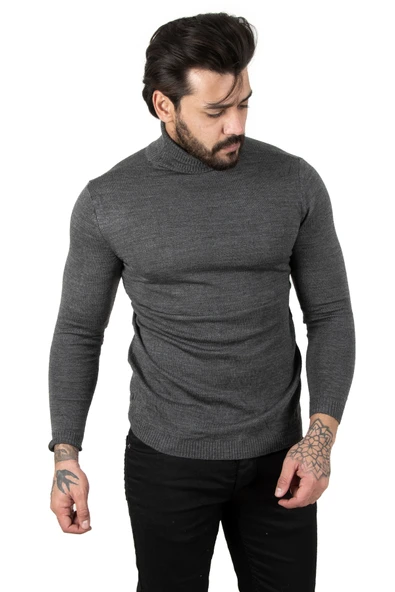 DeepSEA  Standart Fit Balıkçı Yaka Düz Kazak 2002292 - 8