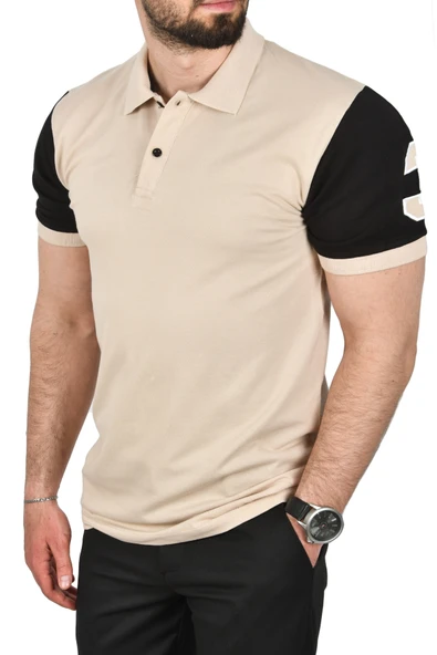DeepSEA Dar Kesim Pamuklu Polo Yaka Tişört Slim Fit Nefes Alan Kıvrılmaz Polo Yaka Tişört 2503022 - Resim 6