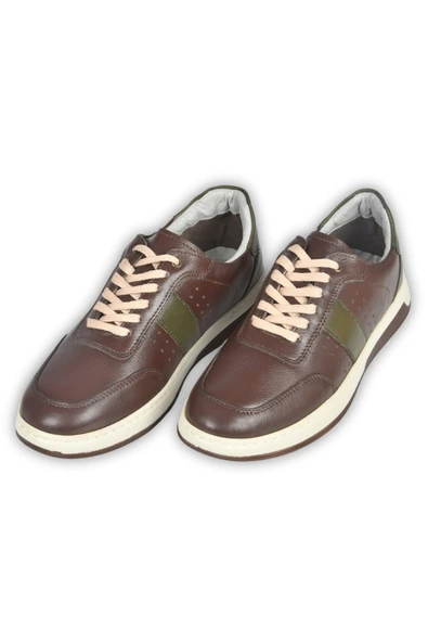 DeepSEA Bağcıklı Ortopedik Poli Taban Orjinal Deri Spor Sneaker Ayakkabı 2509956 - Resim 8