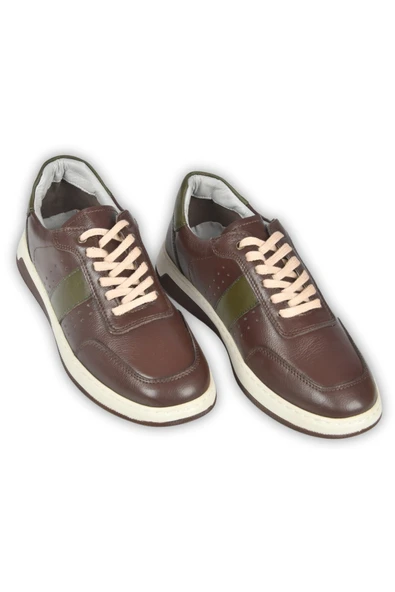 DeepSEA Bağcıklı Ortopedik Poli Taban Orjinal Deri Spor Sneaker Ayakkabı 2509956 - Resim 7