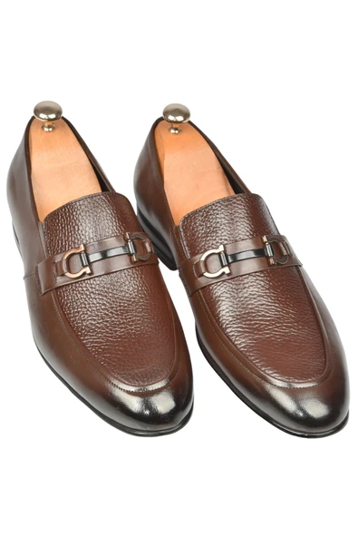 DeepSEA Tokalı Klasik Ortopedik Hafif Taban Hakiki Deri Casual Ayakkabı Loafer 2509976 - Resim 4