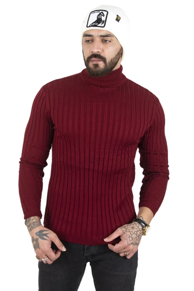 DeepSEA Yarım Balıkçı Yaka Çizgili Örme Kazak 2100017 ürün görseli