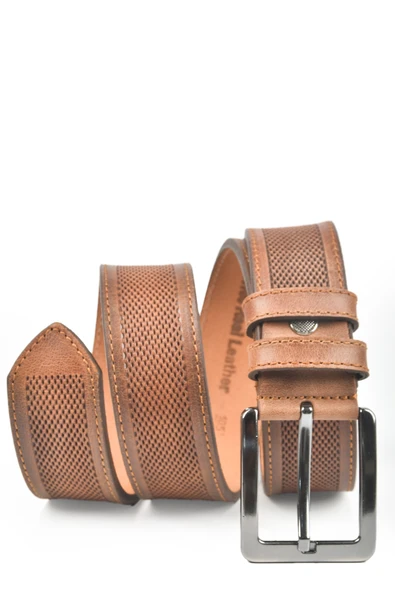 DeepSEA Orjinal Deri Kemer 4 cm Özel Yapım Motifli Hakiki Deri Spor Kemer 2502651 - Resim 5