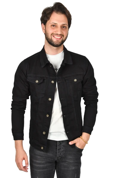 DeepSEA Slim Fit Likralı Kot Mont Jean Ceket 2201007 - 10