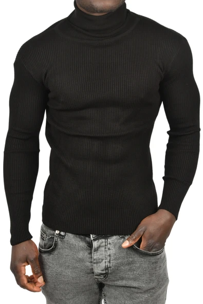 DeepSEA İnce Fitilli Tam Boğazlı Balıkçı Yaka Tüylenmeyen Triko Kazak 2505498 - 2