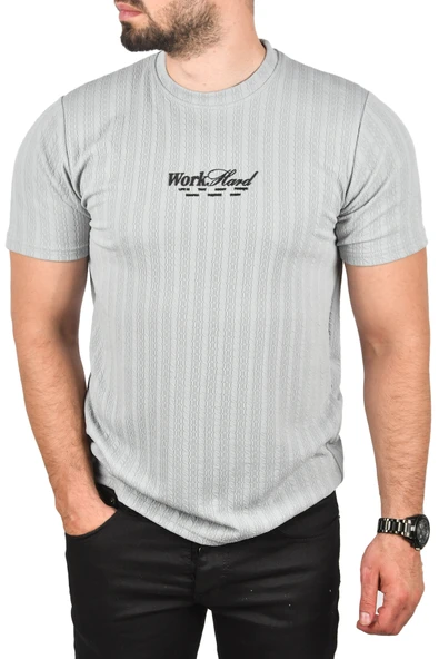 DeepSEA Dar Kesim Pamuklu Tişört Slim Fit Nefes Alan Yumuşak Dokulu Tişört 2504351 - Resim 9