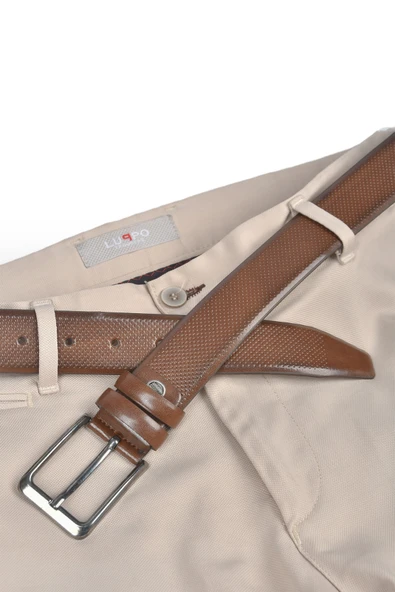 DeepSEA Desenli Klasik Kemer 3,5 cm Suni Deri Kemer 2000006 - Resim 6