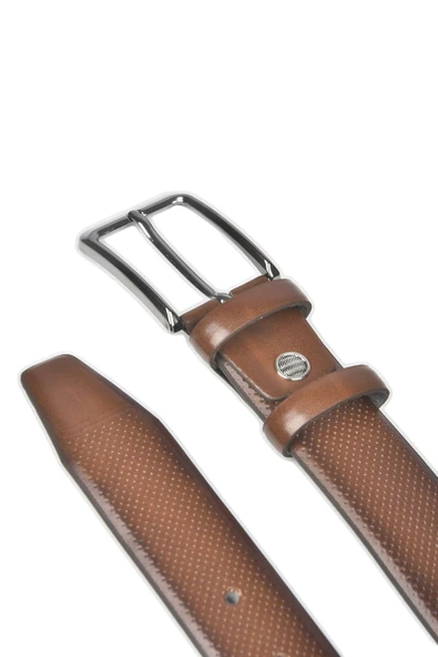 DeepSEA Desenli Klasik Kemer 3,5 cm Suni Deri Kemer 2000006 - Resim 7