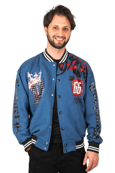 DeepSEA Kolları Önü ve Arkası Baskılı Üç İplik Çıtçıtlı Kolej Mont 2304764 - Resim 9