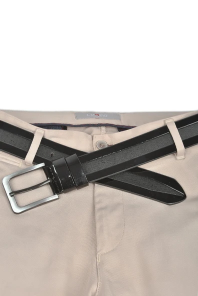 DeepSEA 4 cm Lazer İşlemeli Rugan Parlak Suni Deri Kemer 2502638 - Resim 2