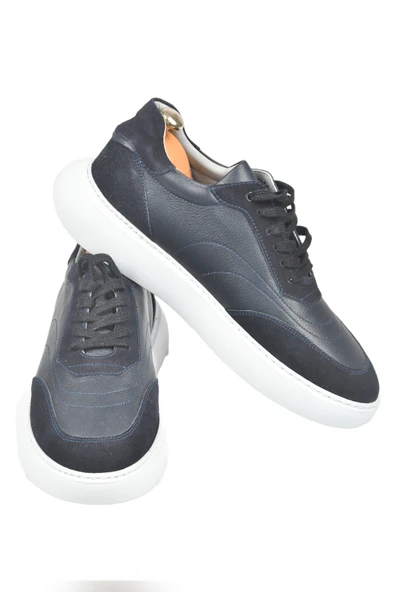 DeepSEA Bağcıklı Eva Taban Hakiki Deri Ortopedik Spor Ayakkabı Sneaker 2509966 - Resim 10